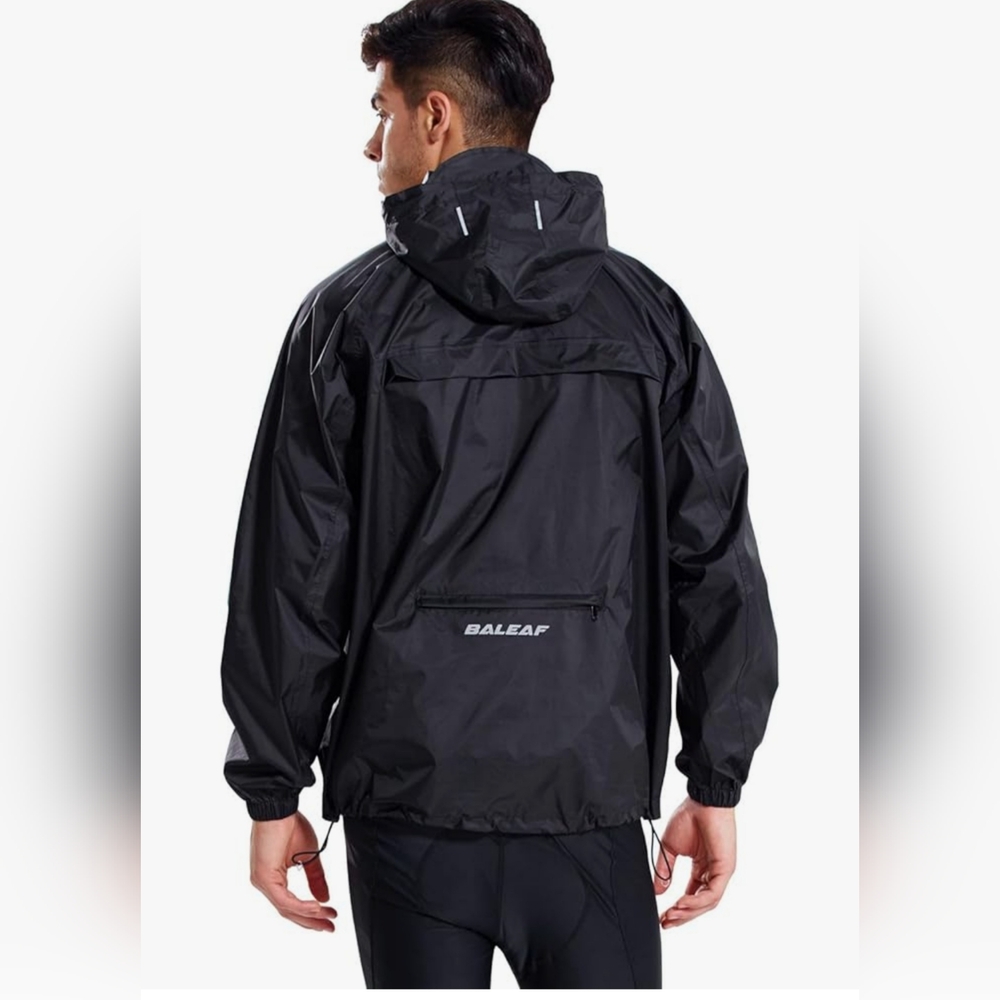 BALEAF NWT Men's Rain Jacket Waterproof Windbreaker Packable - 2XL